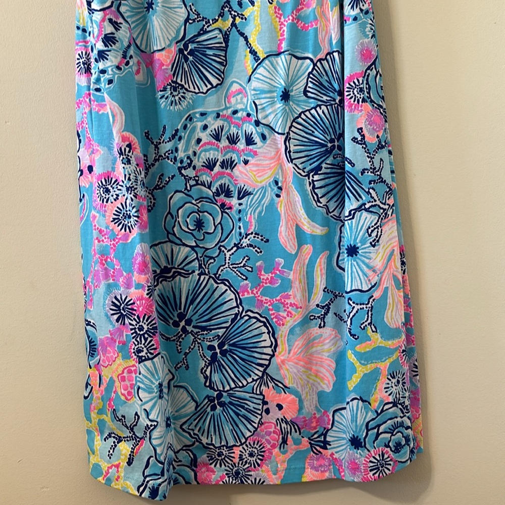 Lilly Pulitzer Ross Dress Bali Blue Once Upon a Tide Size Medium - Picture 4 of 10